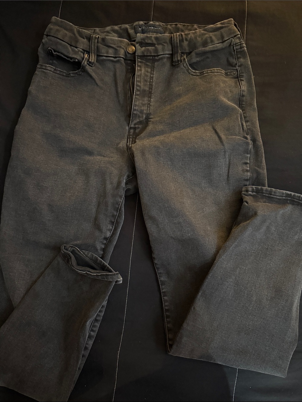 Aeropostale Men's Slim Straight Jeans - Charcoal Black
